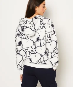 Etam Sweat de pyjama à capuche en coton Snoopy Peanuts™ BLANC Cheap
