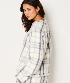Etam Sweat de pyjama polaire à carreaux GRIS Sale