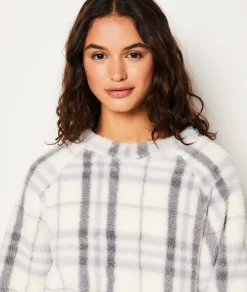 Etam Sweat de pyjama polaire à carreaux GRIS Sale