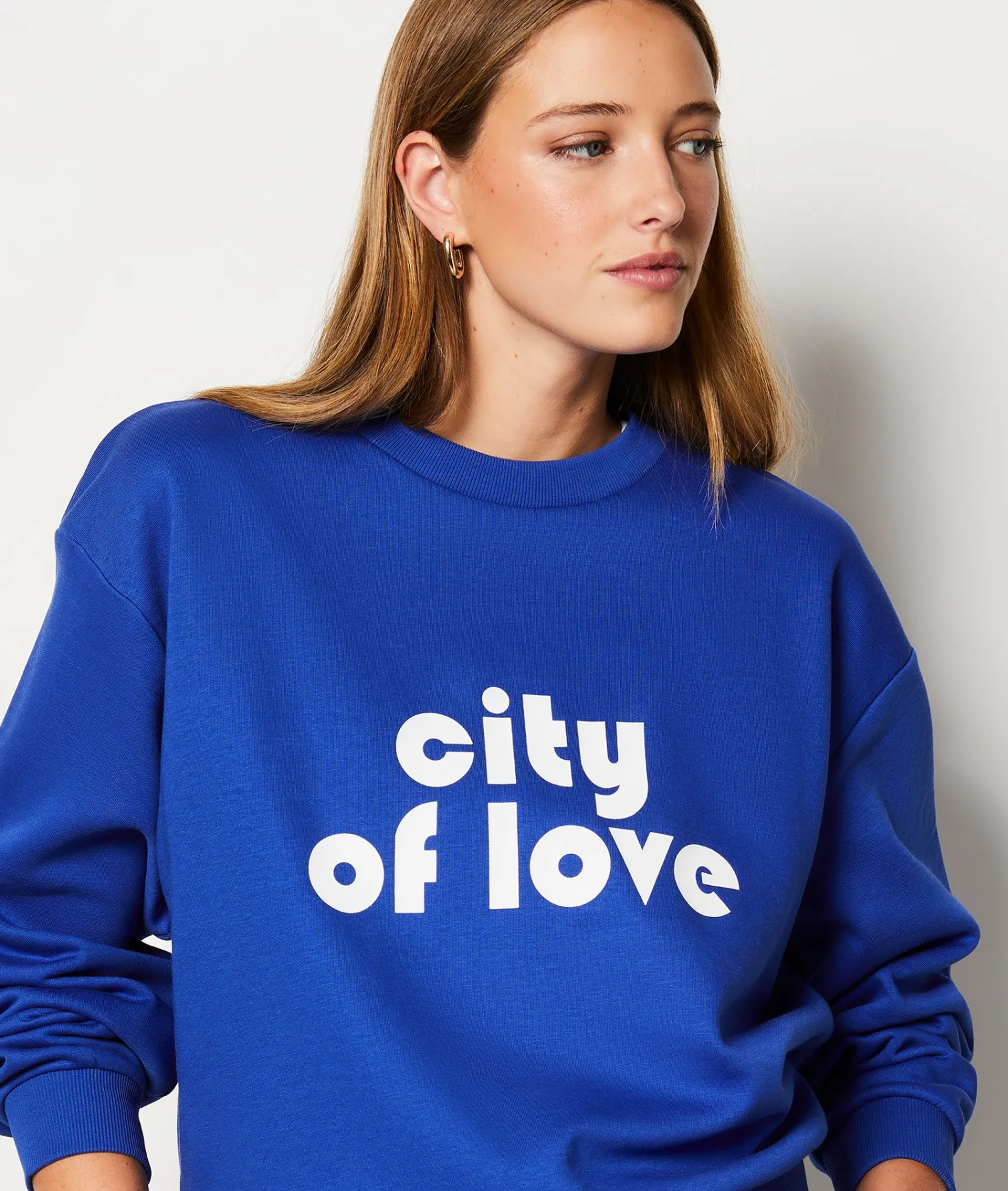Etam Sweat imprimé "city of love" BLEUROYAL Discount