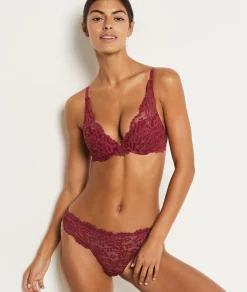 Etam Tanga en dentelle irisé CUIVRE Best