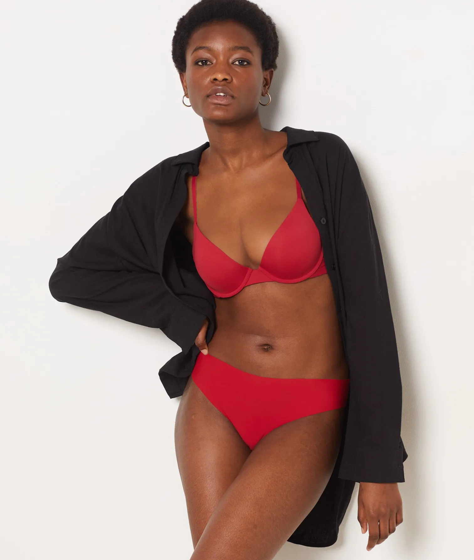 Etam Tanga high leg en microfibre ROUGE Flash Sale