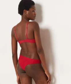 Etam Tanga high leg en microfibre ROUGE Flash Sale
