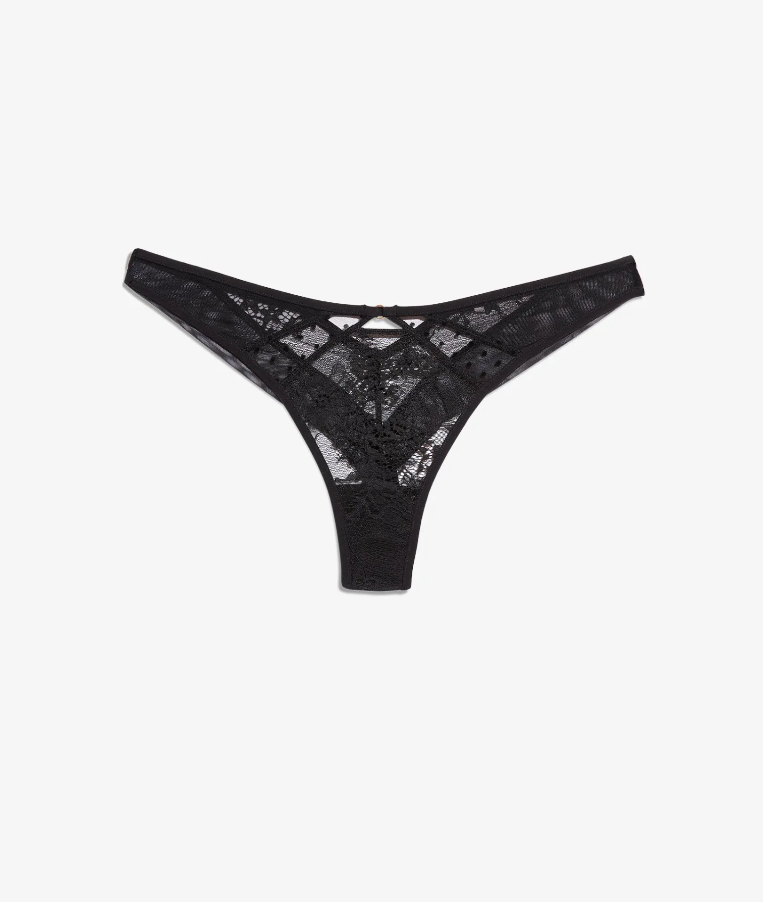 Etam Tanga in Tulle and Lace BLACK Best