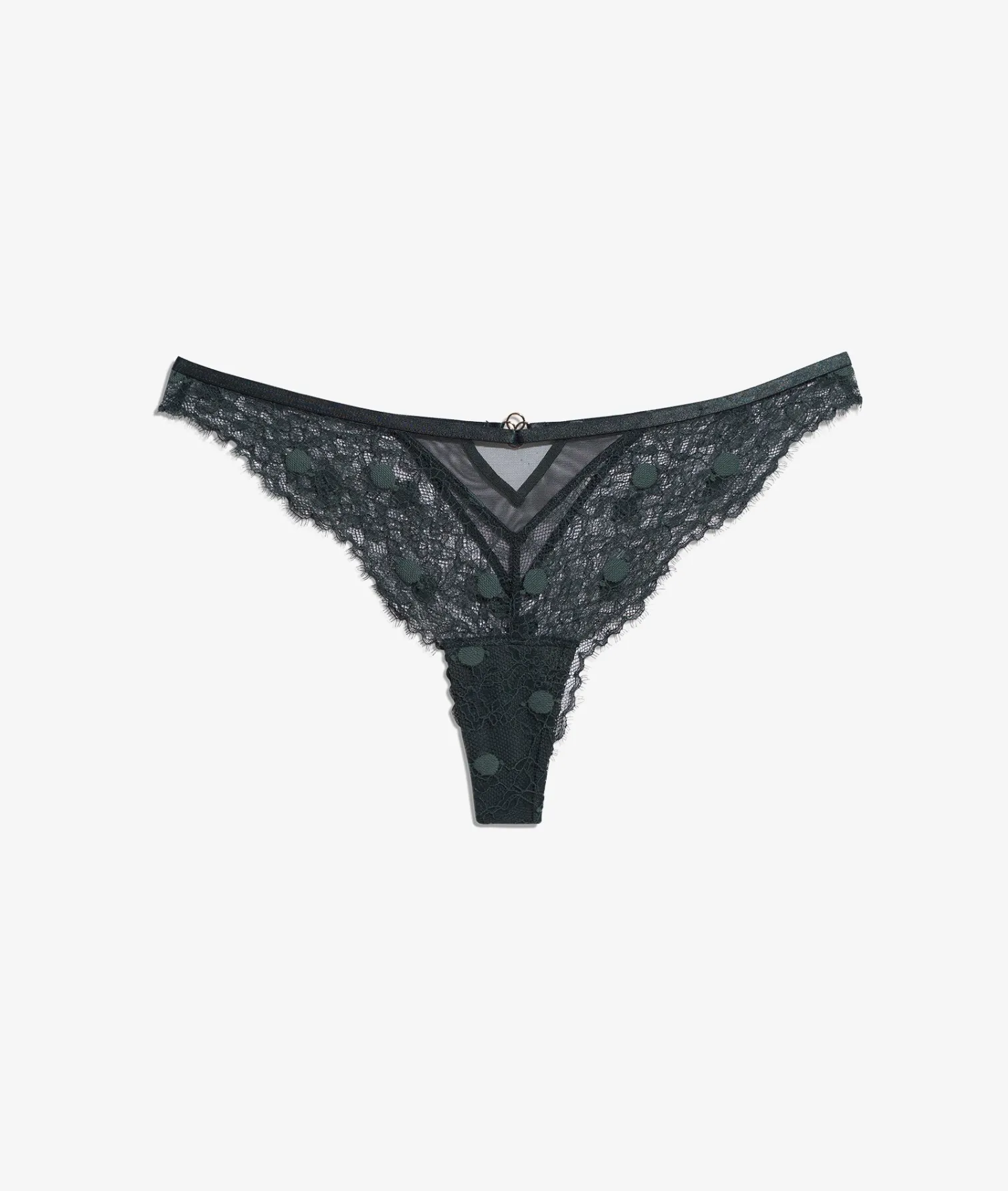 Etam Tanga in Tulle and Lace KHAKI Cheap