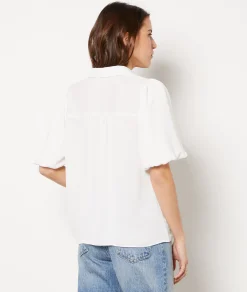 Etam Textured Short-Sleeved Puff Shirt ECRU Best