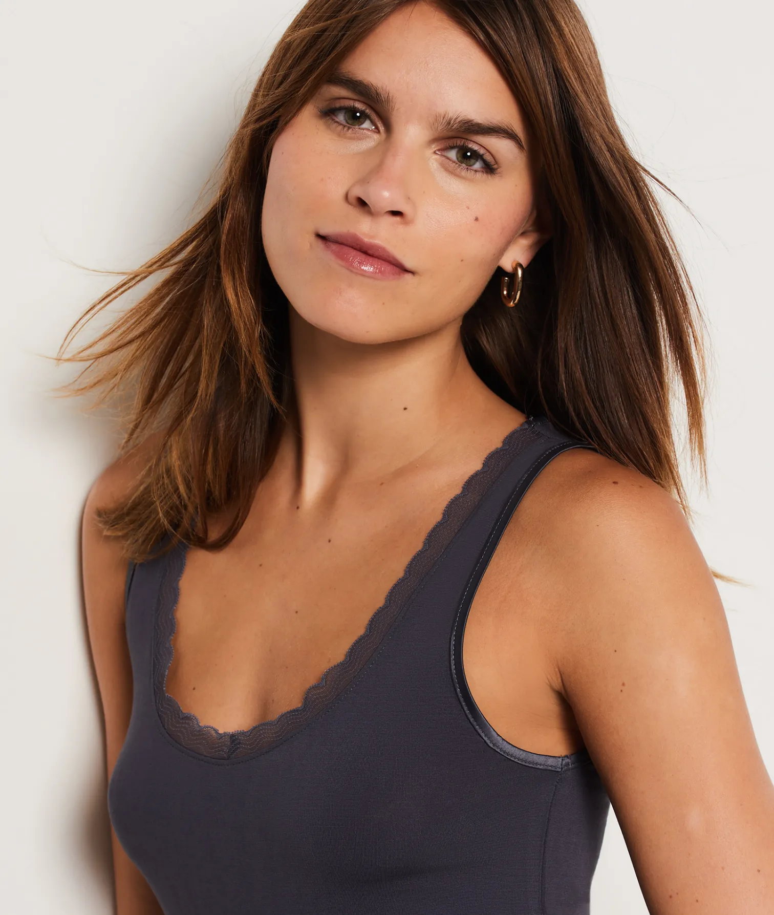 Etam Thermal knit camisole ARGENT Flash Sale