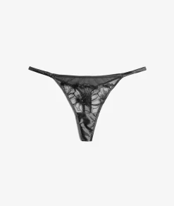 Etam Thong in Embroidered Tulle BLACK Online