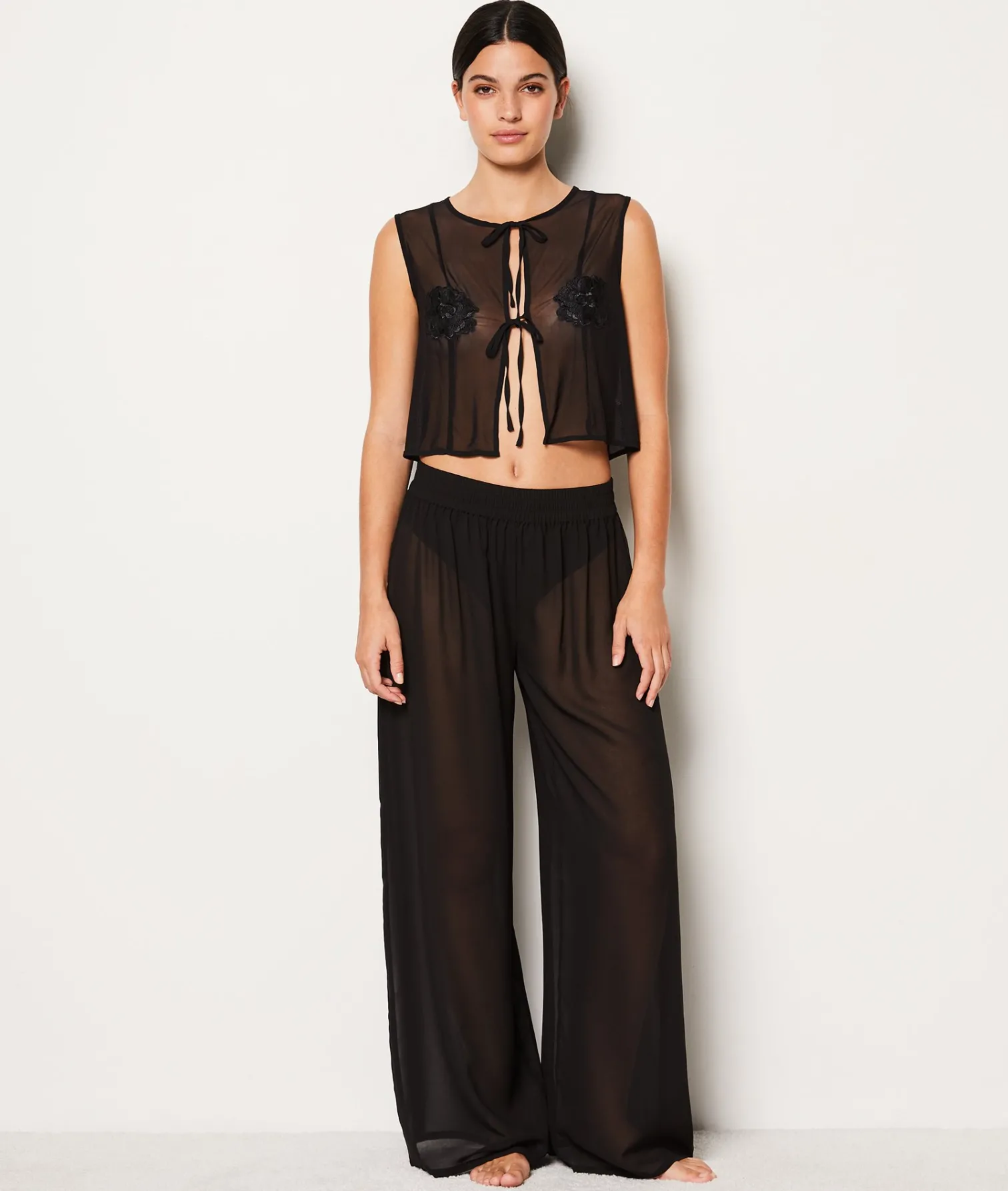 Etam Top sans manches transparent NOIR Sale