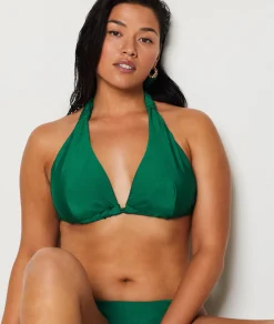 Etam Triangle Bikini Top EMERALD Clearance
