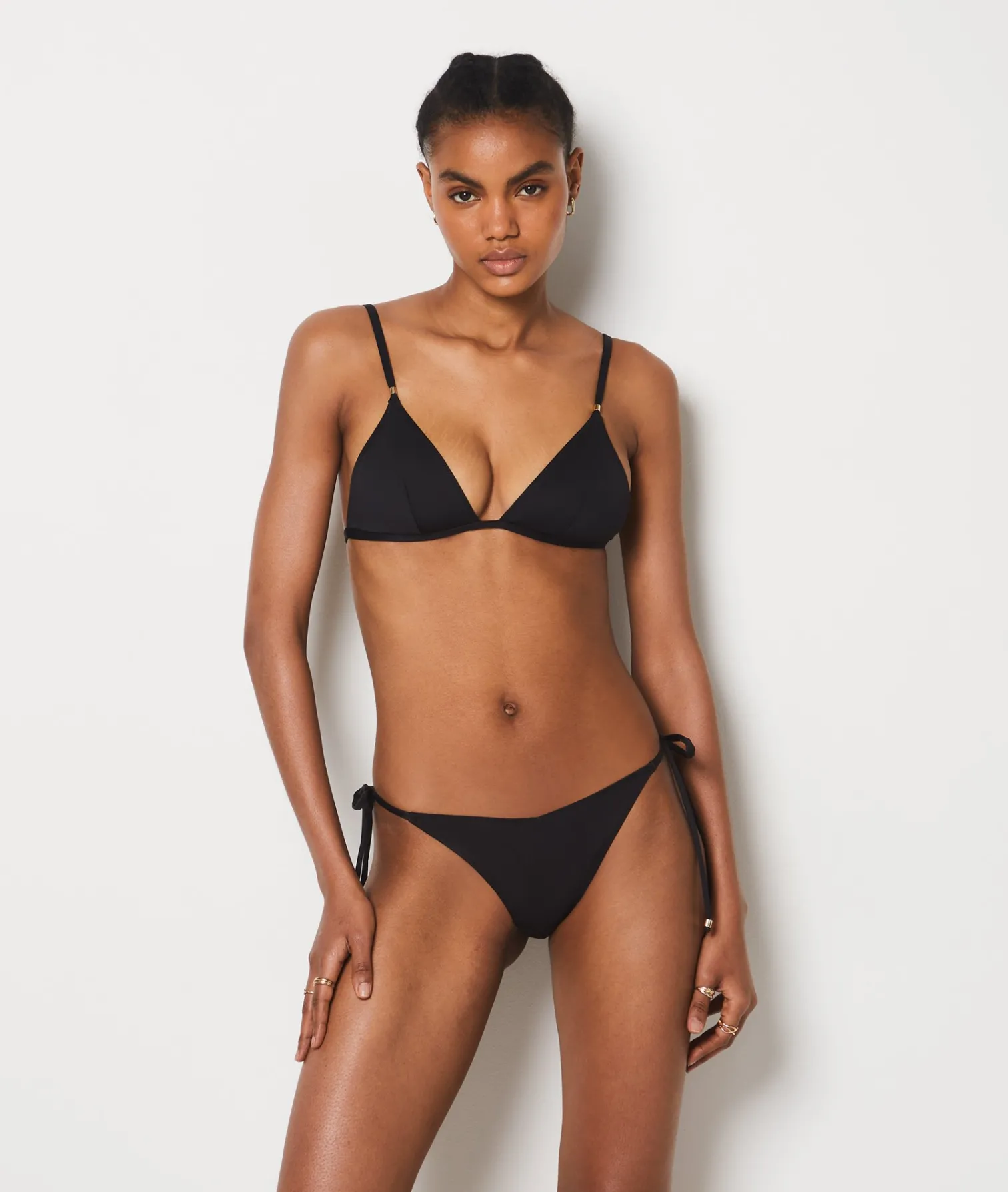 Etam Triangle Bikini Top BLACK Discount