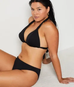 Etam Triangle Bikini Top BLACK Hot