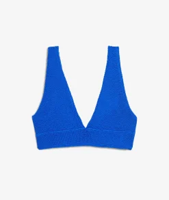 Etam Triangle Bikini Top in Stretch Material BLEUROYAL Shop
