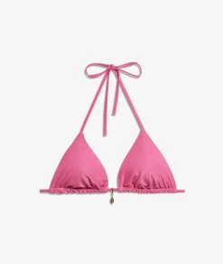 Etam Triangle Bikini Top with Sequins and Jewel Details CANDYPINK Flash Sale