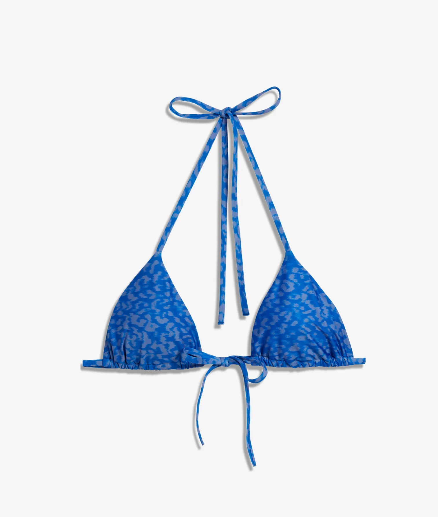 Etam Triangle Bikini Top with Tie, Printed BLUEGREEN Online