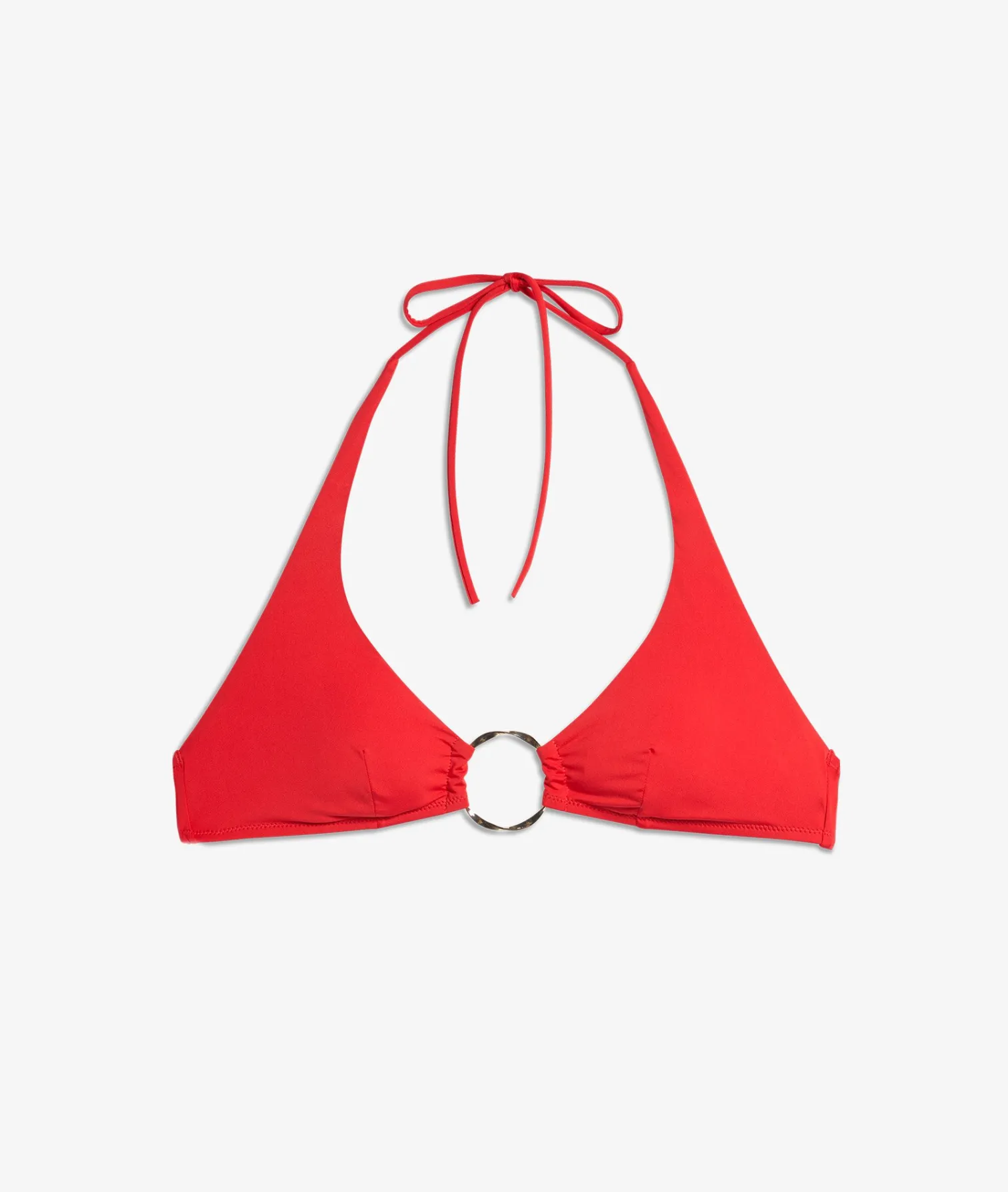 Etam Triangle Bikini Top with Ring Detail RED Outlet