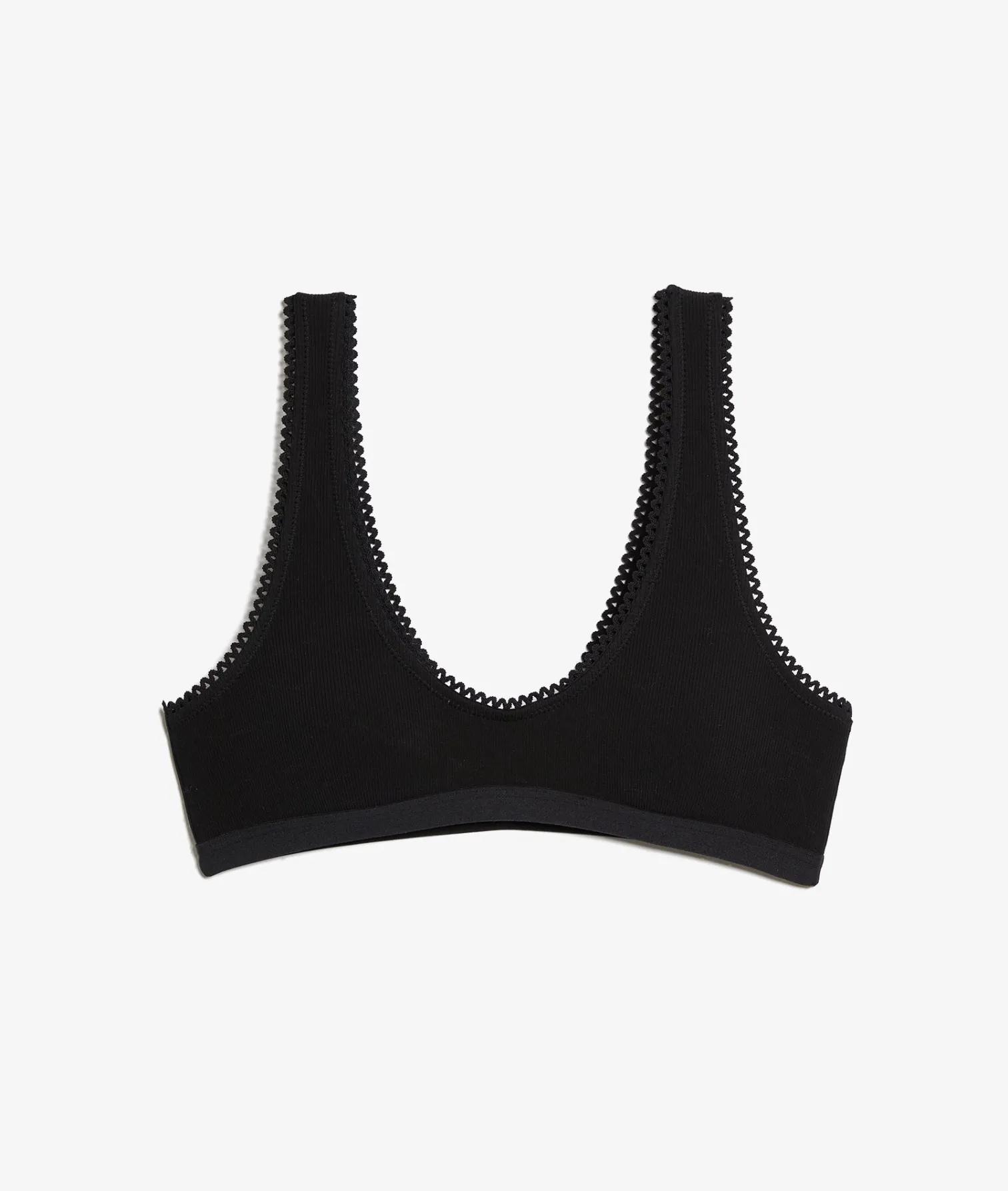 Etam Triangle Bralette in Cotton BLACK Store