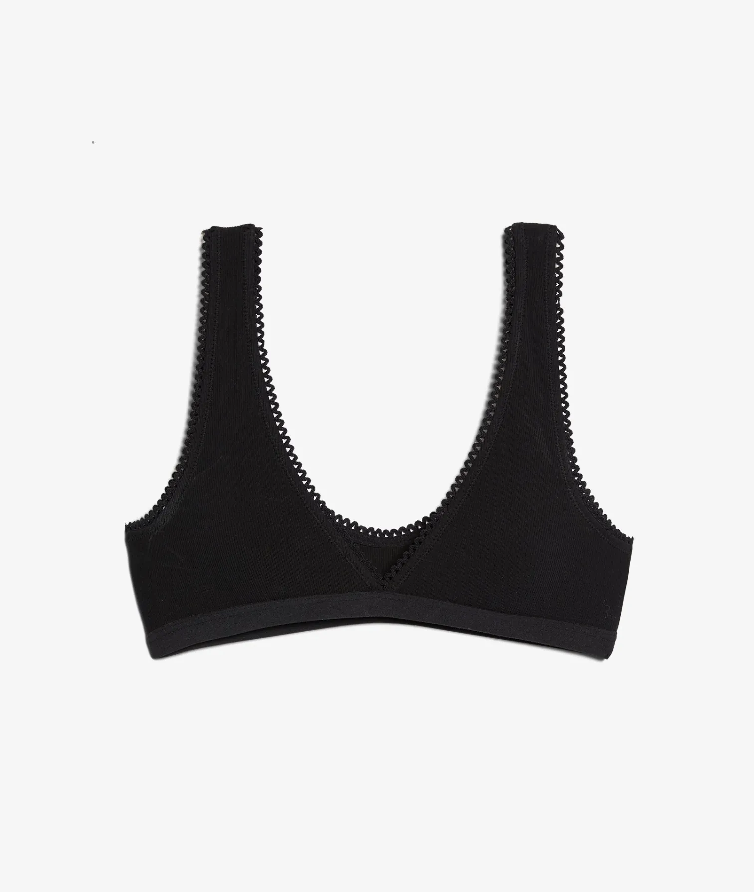 Etam Triangle Bralette in Cotton BLACK Store