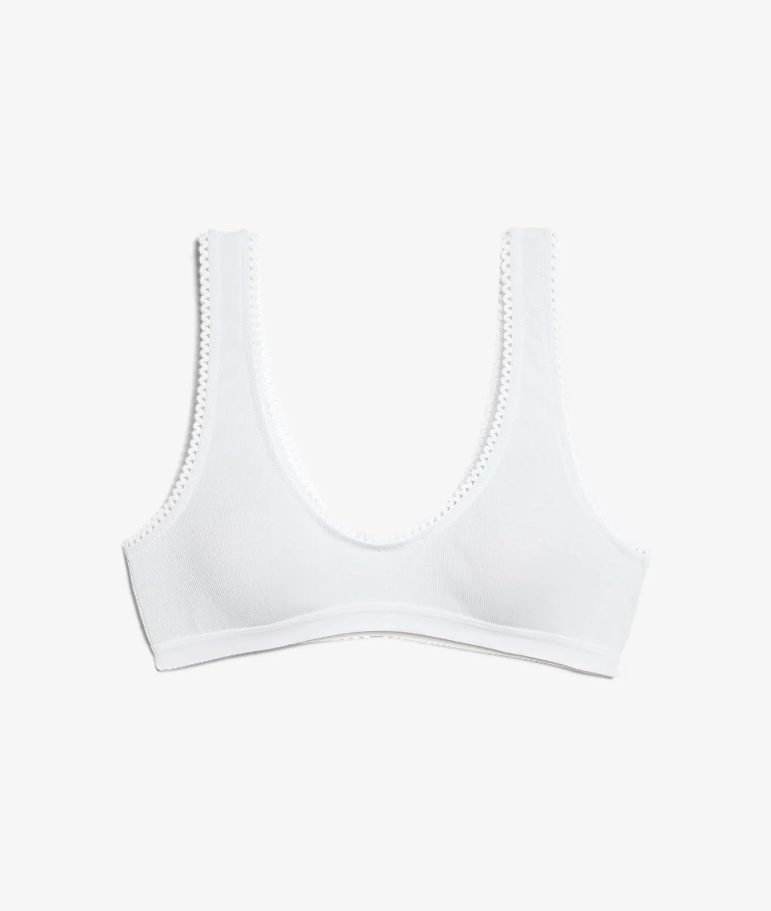Etam Triangle Bralette in Cotton WHITE Sale