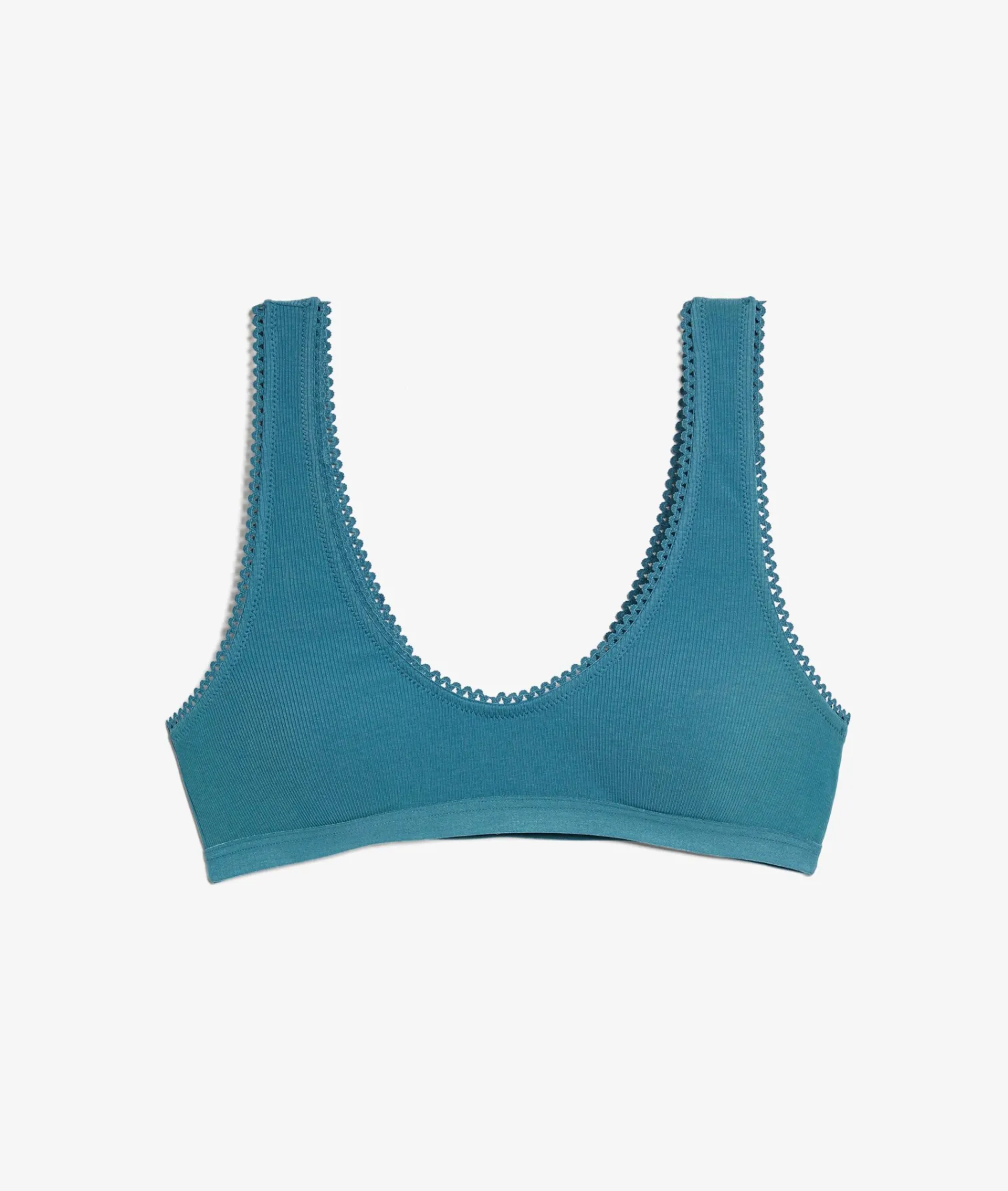 Etam Triangle Bralette in Cotton PETROLBLUE Shop