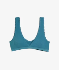Etam Triangle Bralette in Cotton PETROLBLUE Shop