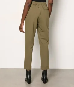 Etam Trousers with a cigarette cut KHAKI Store