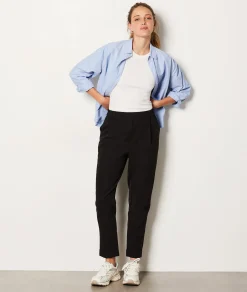 Etam Trousers with a cigarette cut BLACK Shop