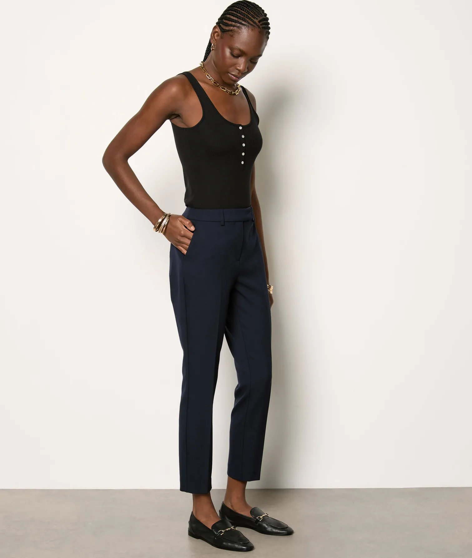 Etam Trousers with a cigarette cut RED Fashion