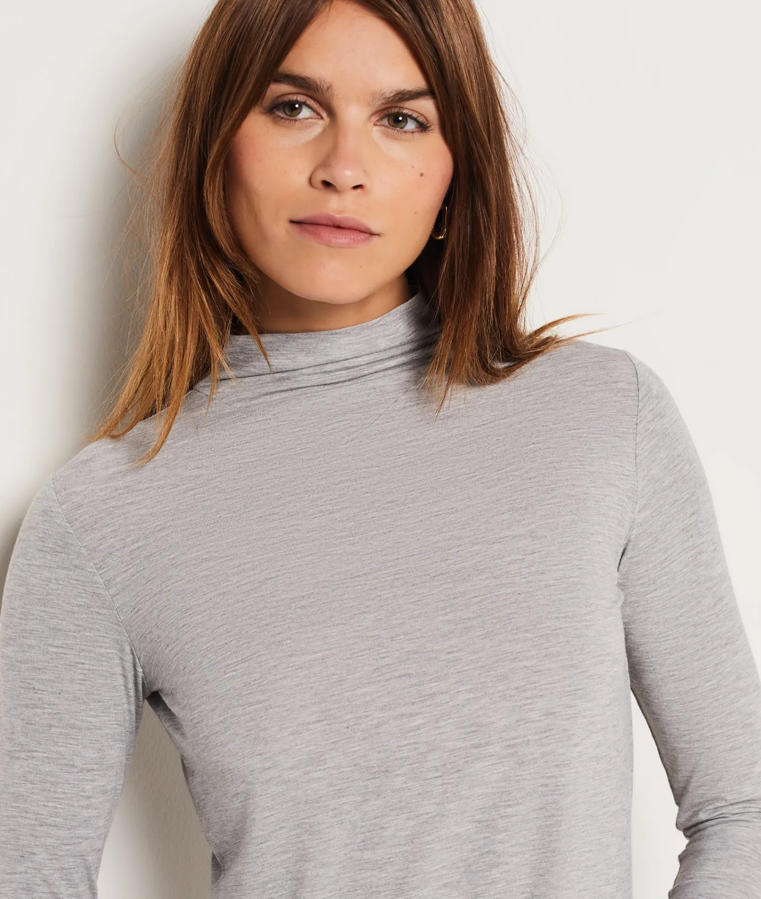 Etam T-shirt col roulé manches longues maille thermique GRISCLAIR Best