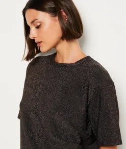 Etam T-shirt manches courtes irisé TAUPE Shop