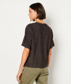 Etam T-shirt manches courtes irisé TAUPE Shop