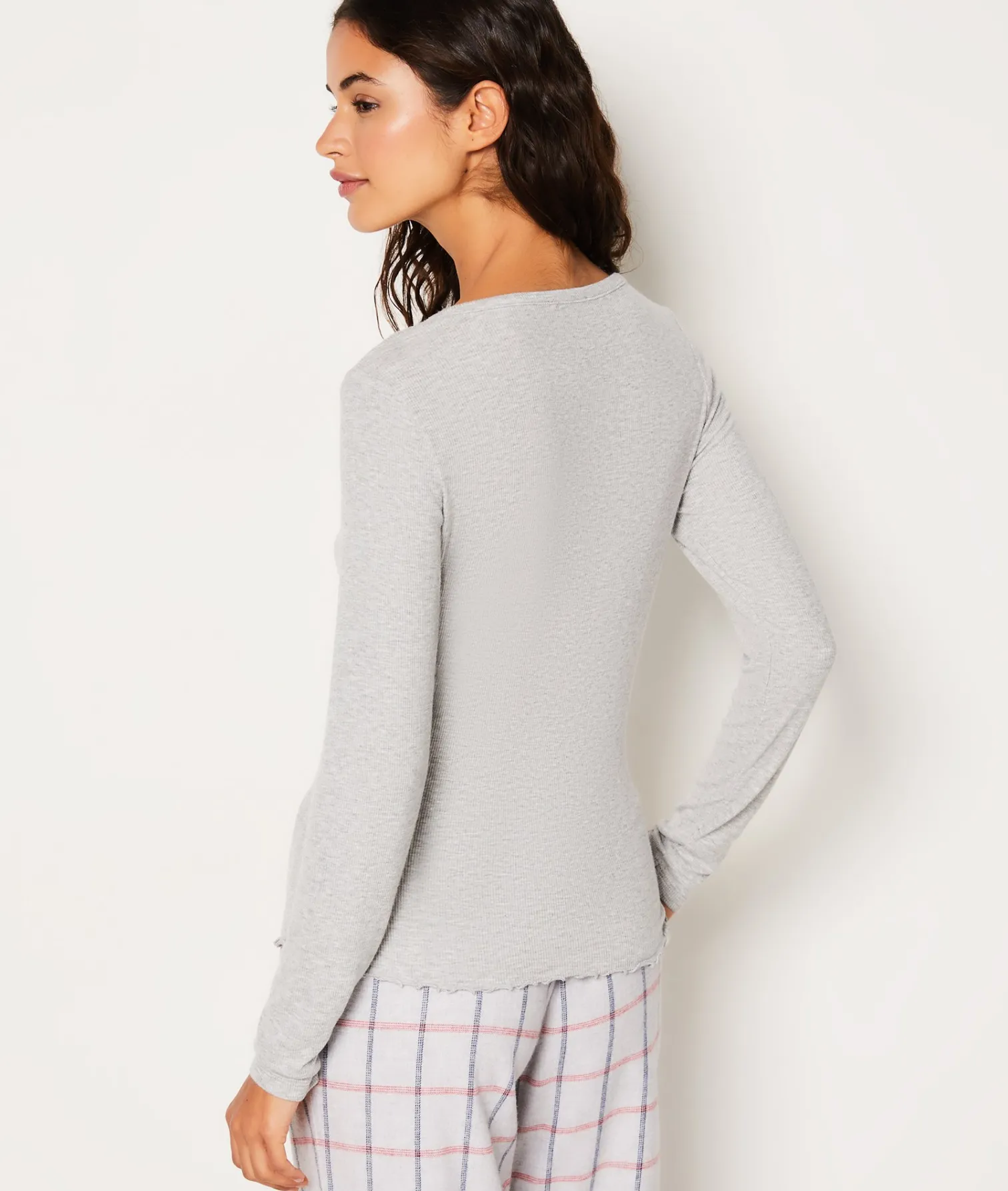 Etam T-shirt manches longues côtelé GRIS Discount