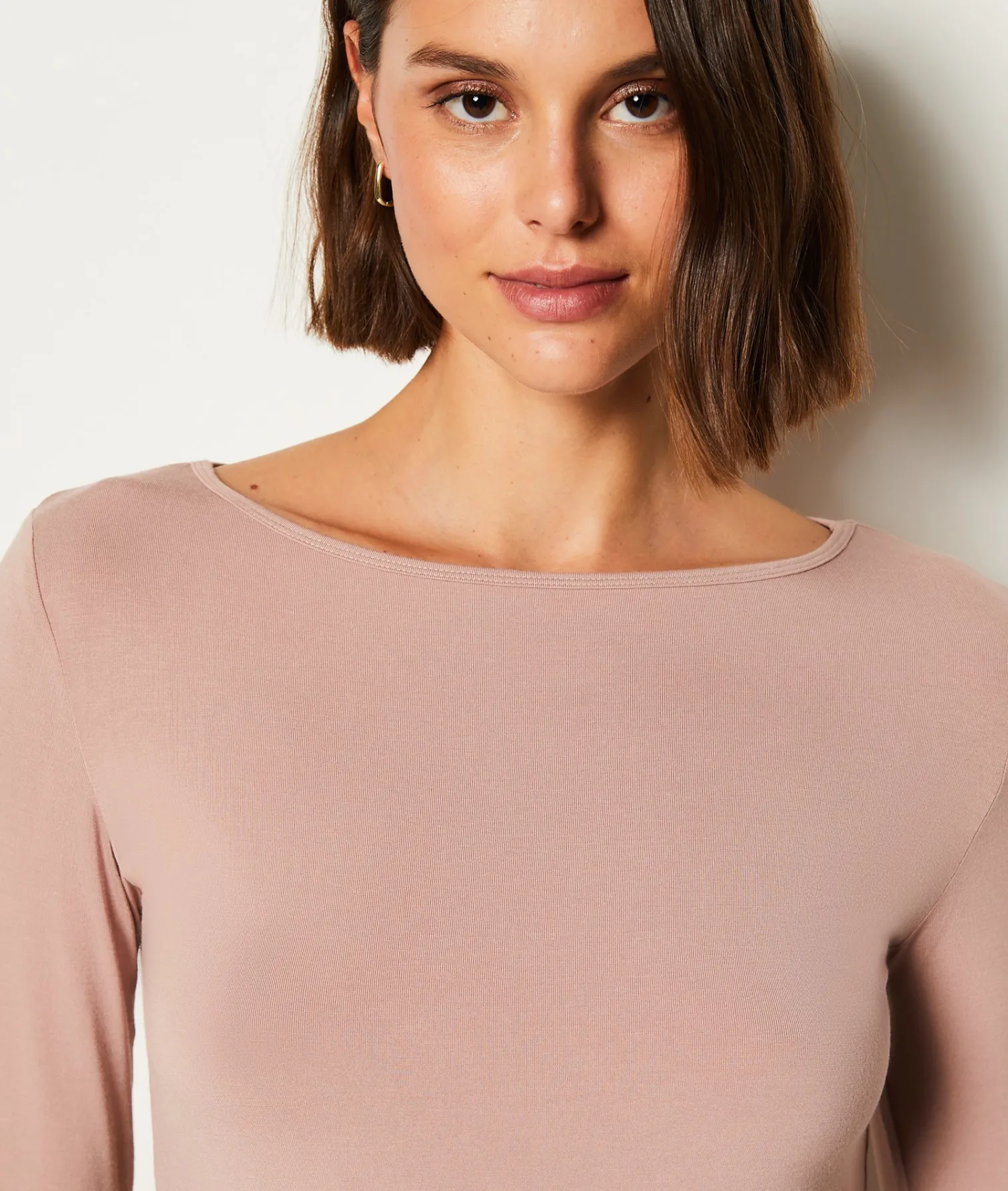 Etam T-shirt manches longues en maille thermique MAUVE Sale