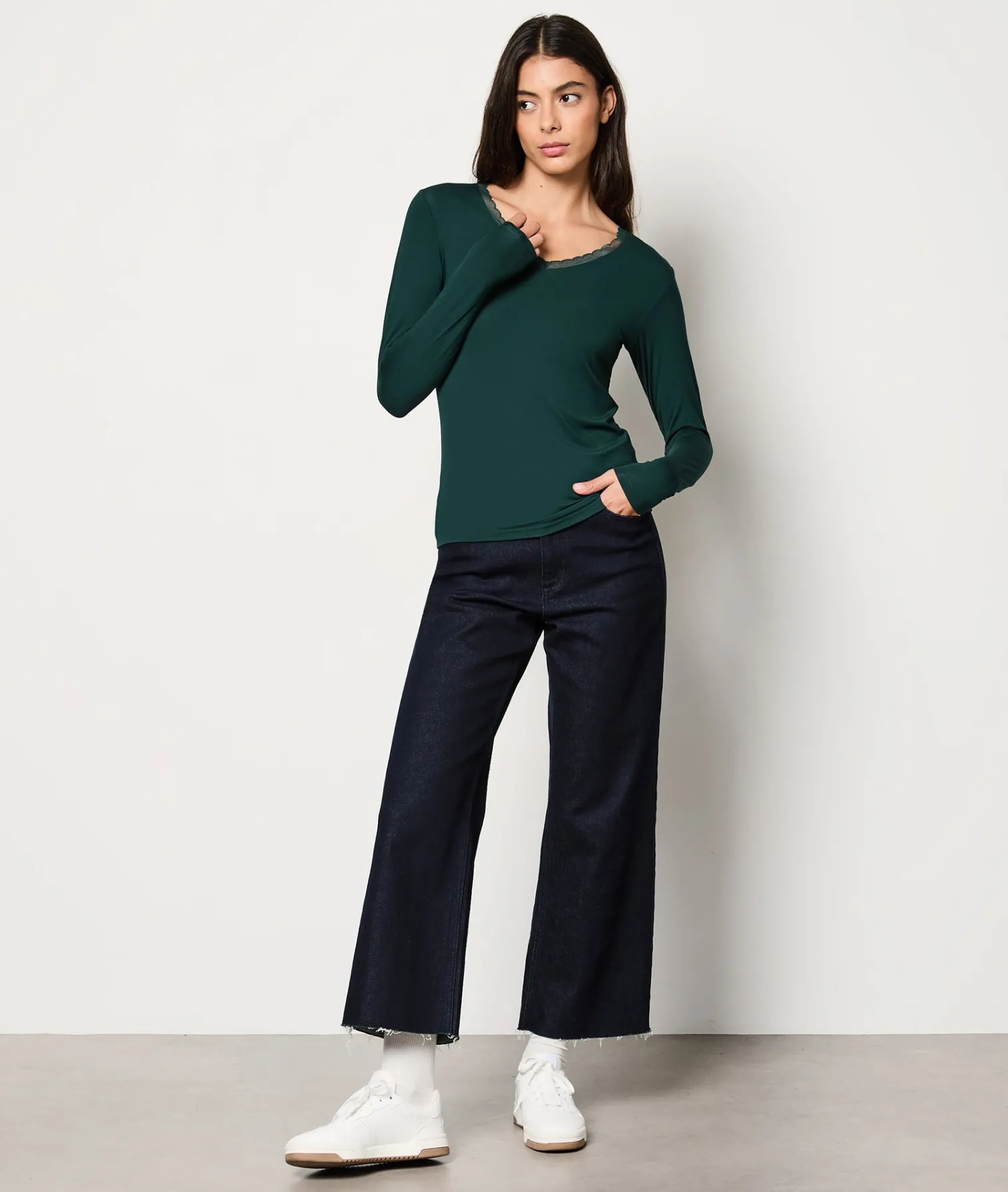 Etam T-shirt manches longues maille thermique VERTSAPIN Store