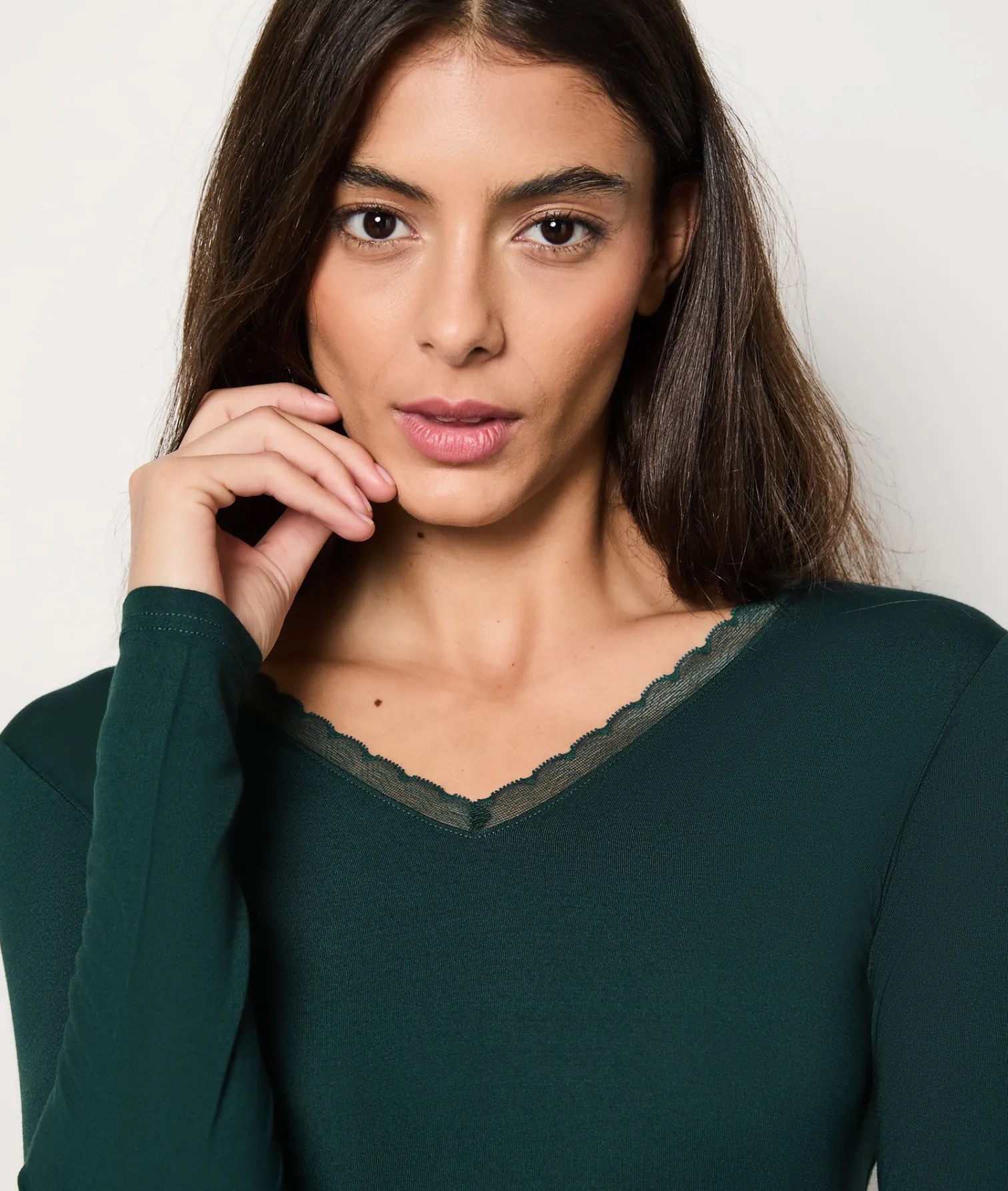 Etam T-shirt manches longues maille thermique VERTSAPIN Store