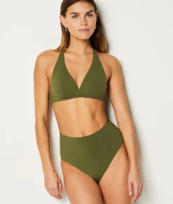 Etam Underwired Triangle Bikini Top KAKI Discount