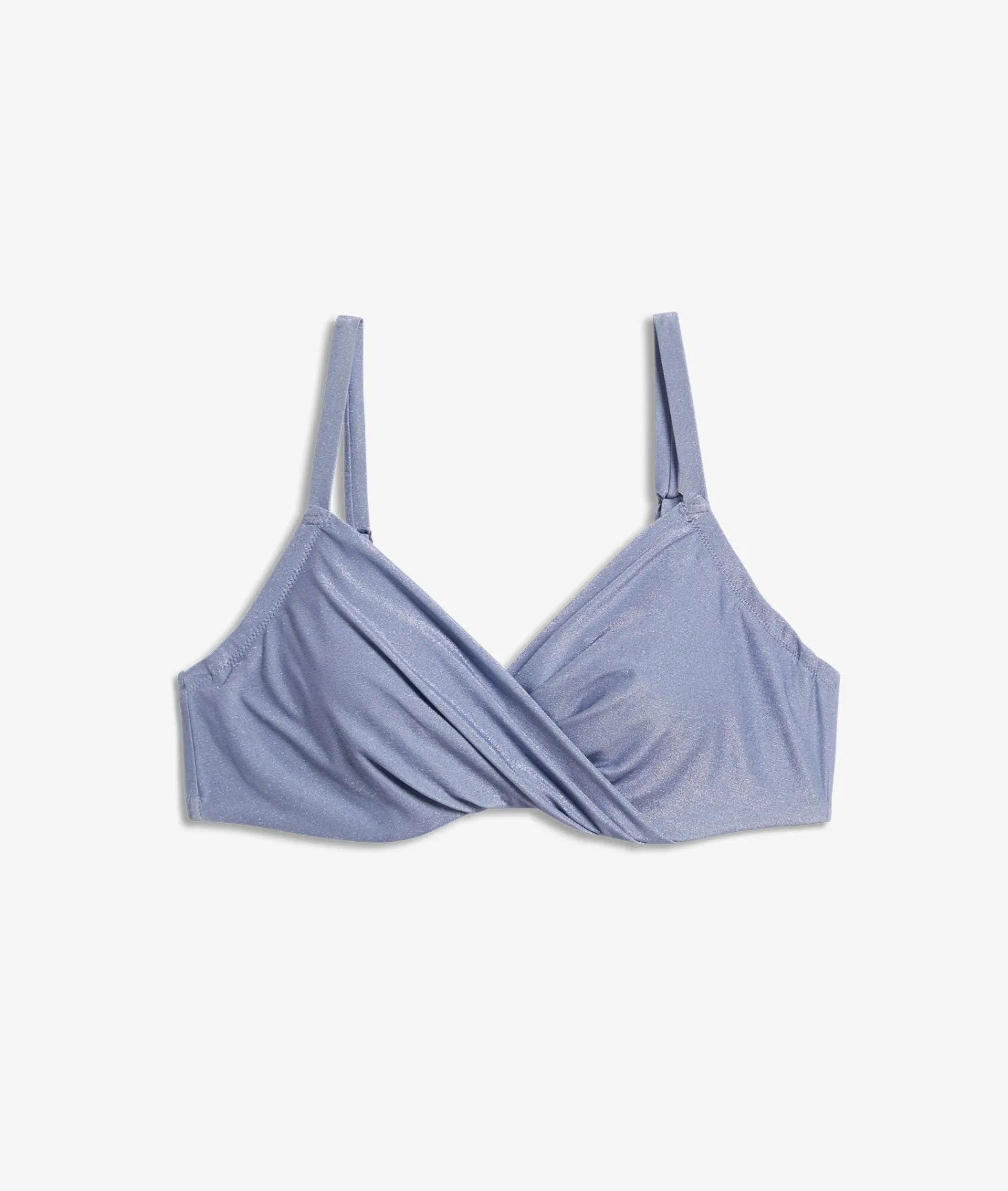 Etam Underwired Triangle Glitter Bikini Top GREY Flash Sale