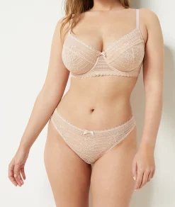 Etam Unlined Balcony Bra BLUSH Clearance
