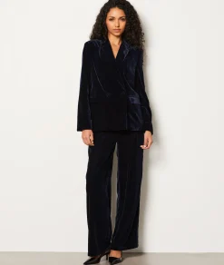 Etam Veste de blazer en velours BLEUNUIT Sale