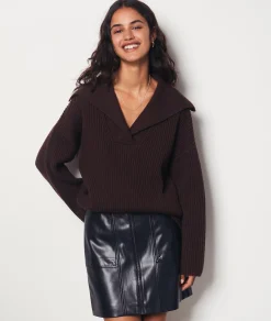 Etam V-neck Sweater TAUPE Discount