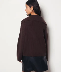 Etam V-neck Sweater TAUPE Discount