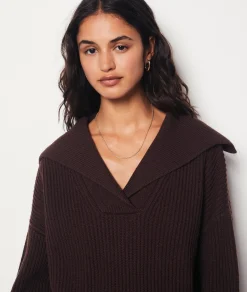 Etam V-neck Sweater TAUPE Discount