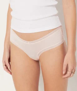 Etam V-shape Brief in Microfiber and Lace POWDERPINK Clearance