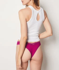 Etam V-shape Tanga with Lace Details ORCHIDEE Best Sale