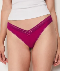 Etam V-shape Tanga with Lace Details ORCHIDEE Best Sale