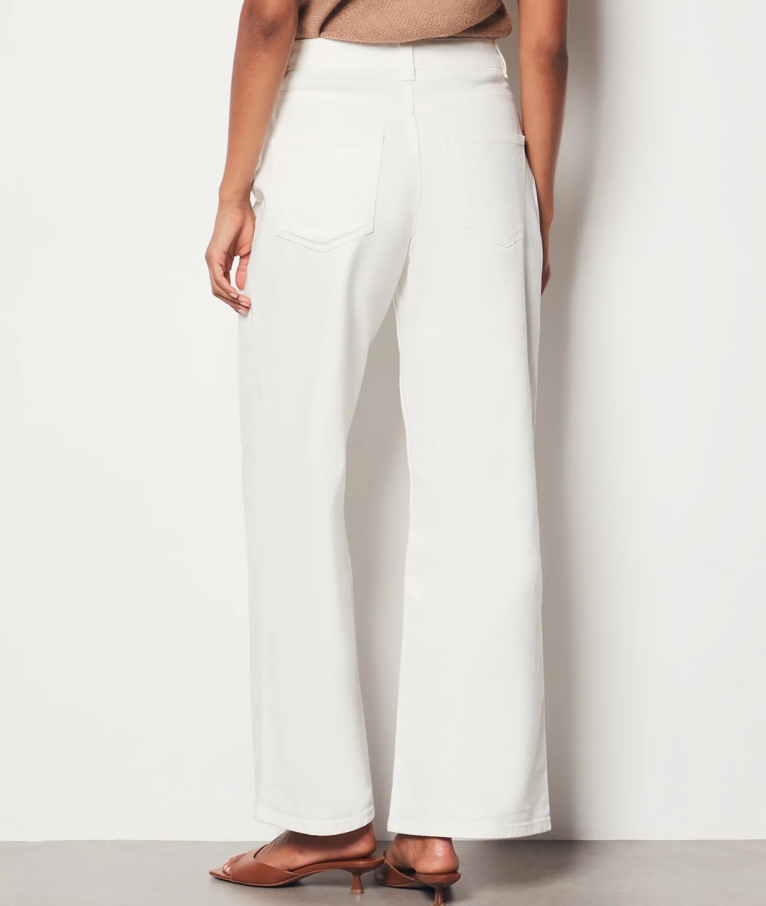 Etam Wide Cut Jeans WHITE Cheap