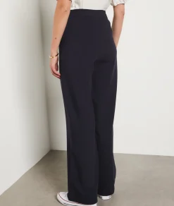 Etam Wide Cut Trousers with Button Details NIGHTBLUE Hot