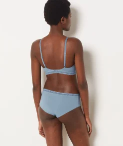 Etam Wireless Cotton Triangle Bra DENIMJEANS Fashion