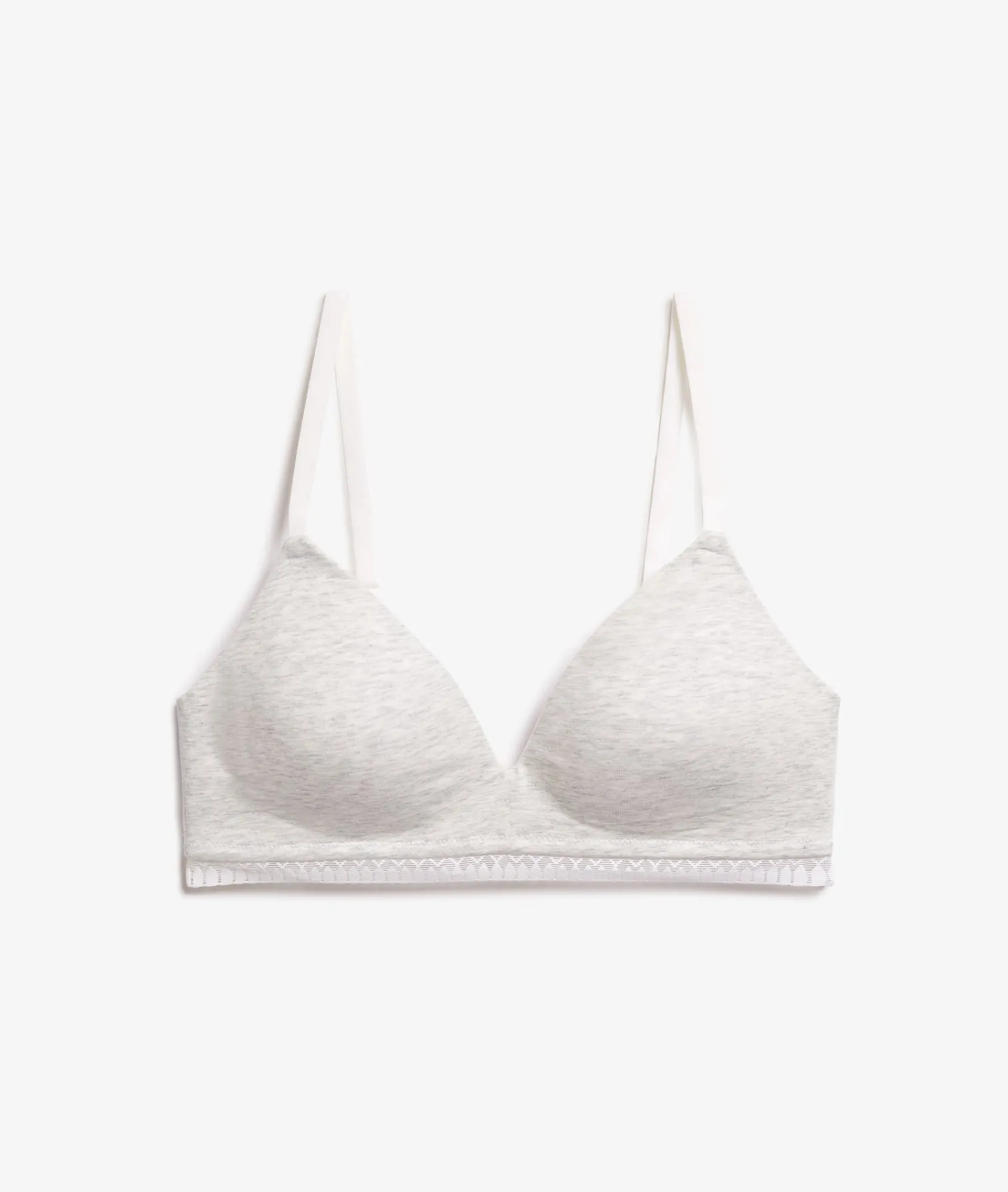 Etam Wireless Lightly Lined Demi Bra in Cotton GRISCLAIR Discount