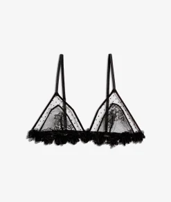 Etam Wireless Triangle Bra BLACK Online